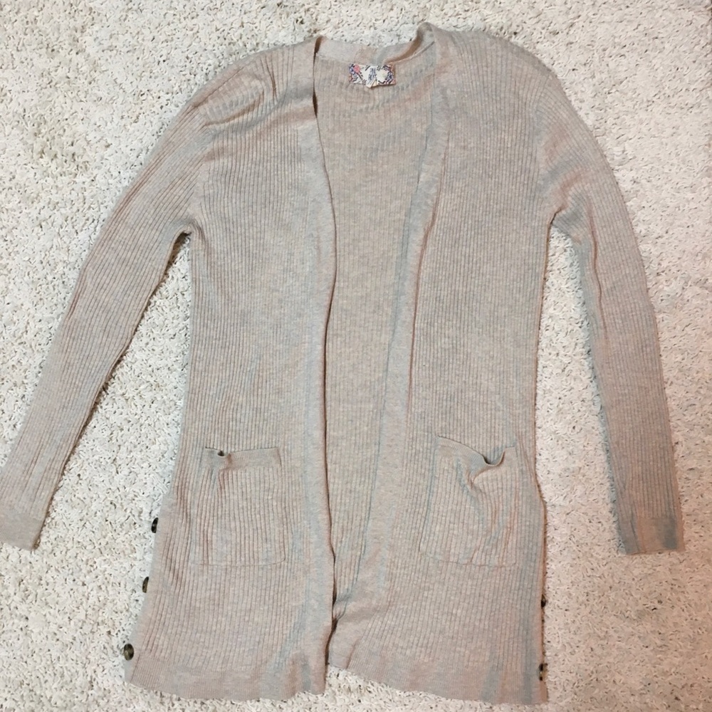 Long ivory cardigan